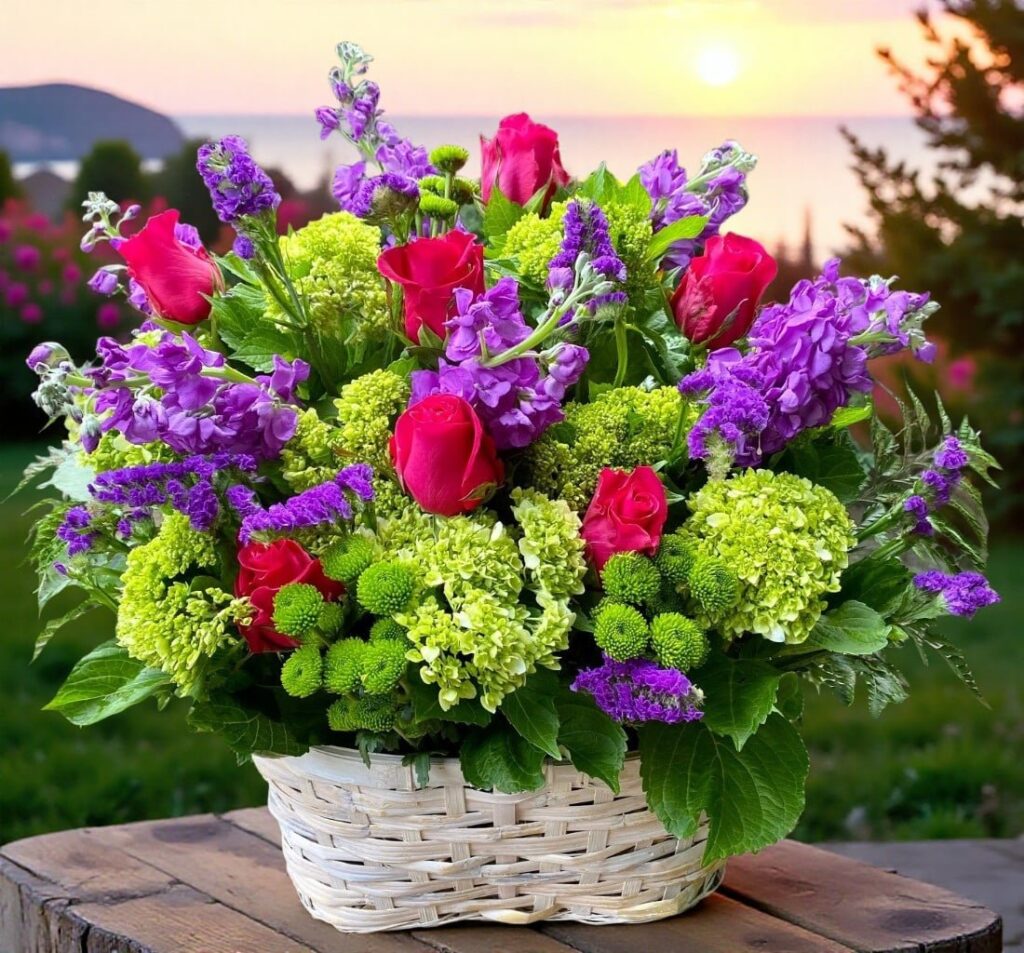 Hydrangea Garden basket - Main view