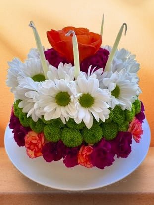Flower Birthday cake - Main view