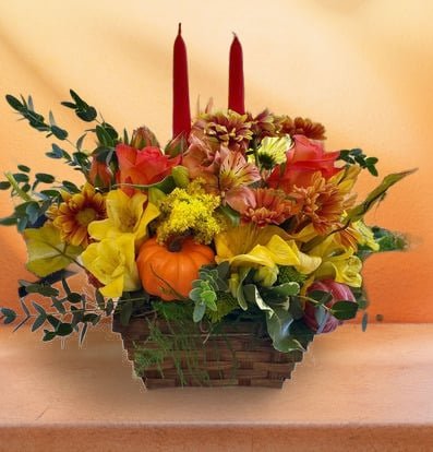 Fall pumpkin candle centerpiece - Main view