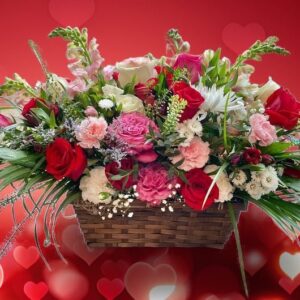 Basket of love- Valentines centerpiece