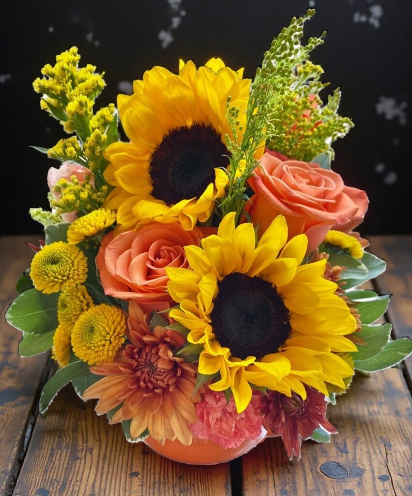 Fall Pumpkin flower cup - Main view