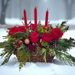 Candle Basket Bouquet