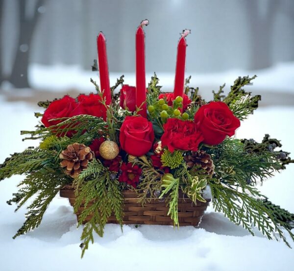 Candle Basket Bouquet