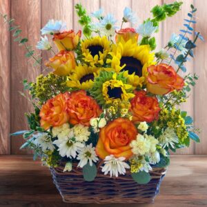 Sunflower Rose Basket