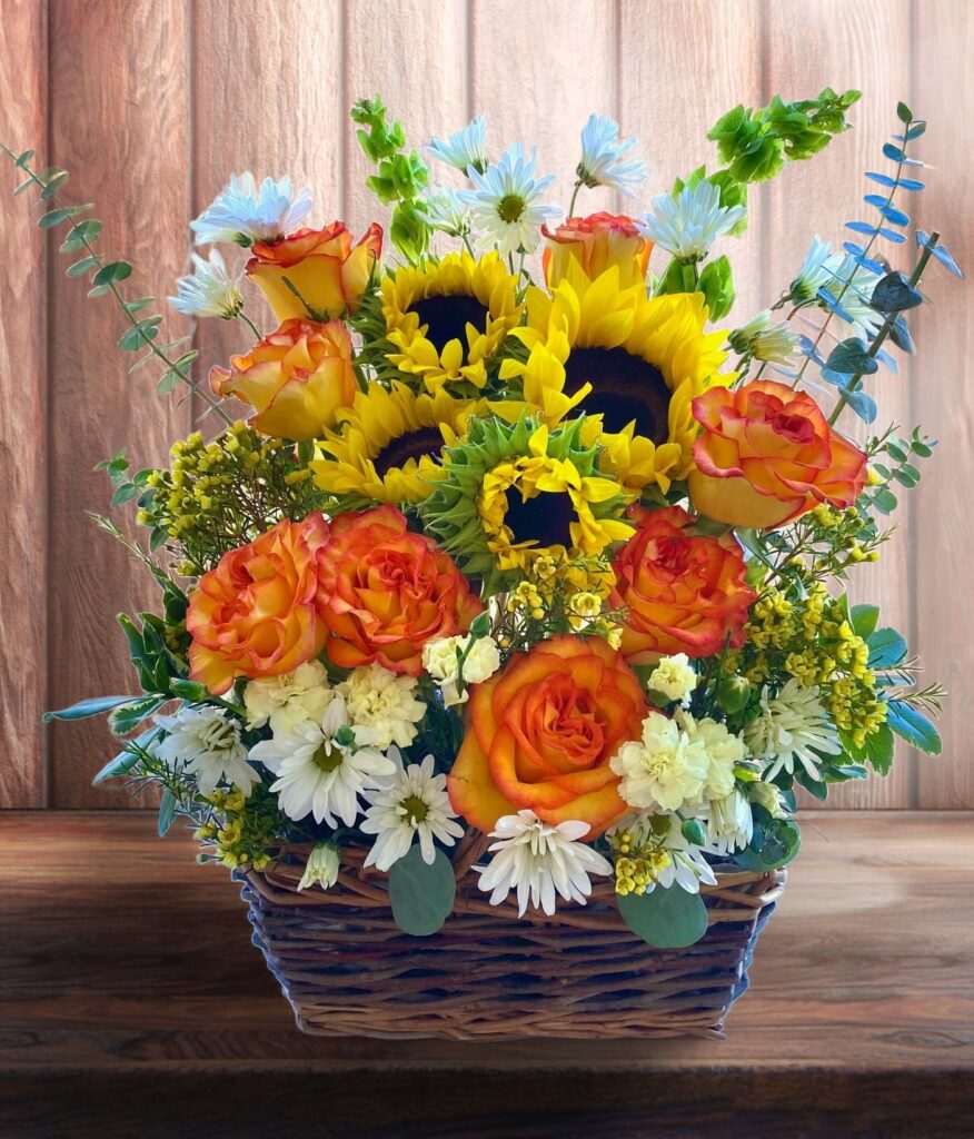 Sunflower Rose Basket - Main view