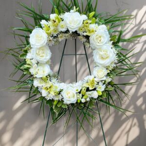 all white wreath