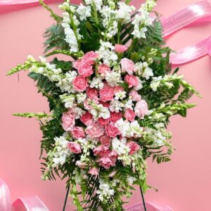 Pretty in pink condolence spray