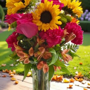 Roses & Sun Flower Bouquet