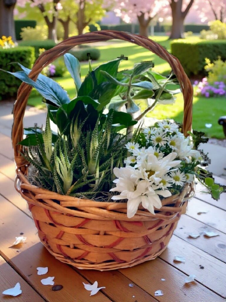 Succulent Flower Basket - Main view