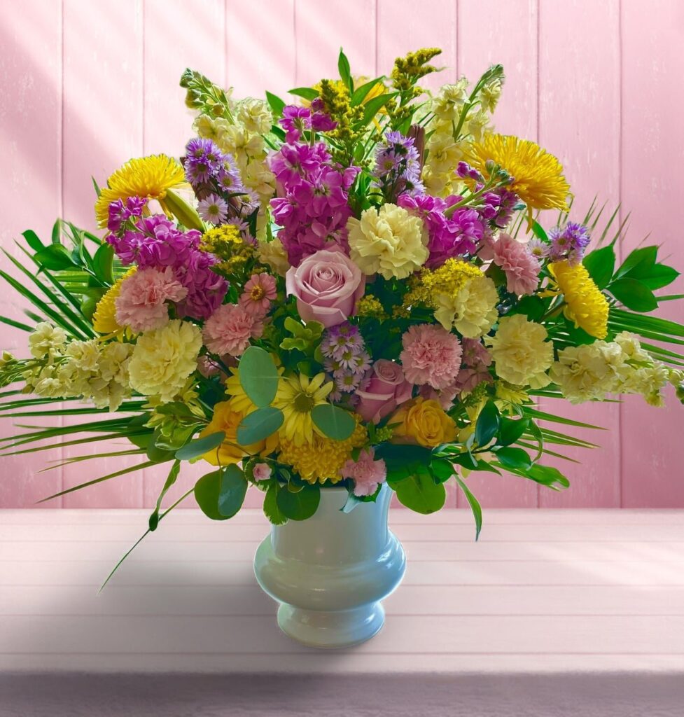 Spring memories condolence urn - Main view