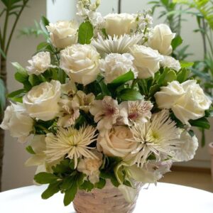 precious white basket