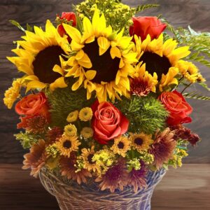 Sunflower Garden in a Basket