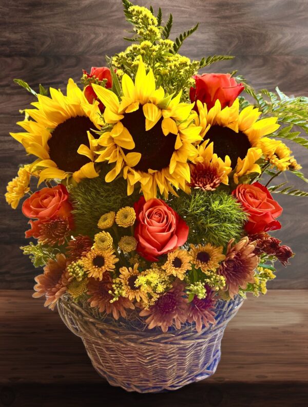 Sunflower Garden in a Basket