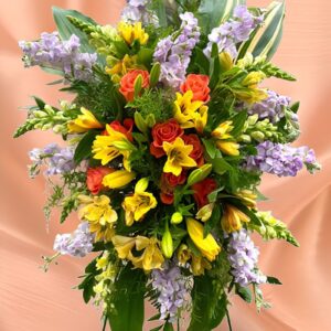 Sunset condolence standing spray