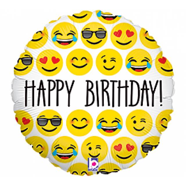 Happy Birthday  Emoticon Mylar - Main view