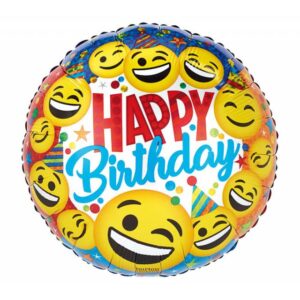 Smiley Emoji Birthday Balloons