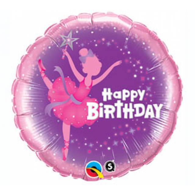 Ballerina Birthday Mylar - Main view